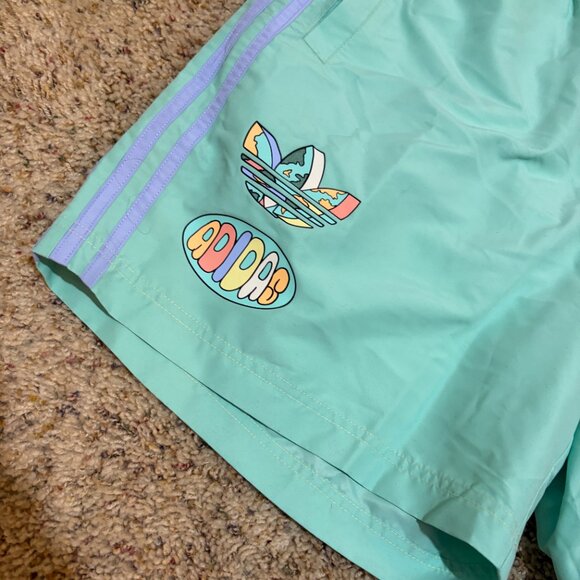 Adidas Originals Enjoy Summer Shorts & Raglan Tee Matching Set Colorblock - Picture 4 of 15